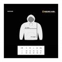 Sudadera con Capucha Gris Jaspeado Unisex Bergara Circle Distress