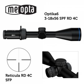 Visor Meopta MeoPro Optika6 3-18x56 SFP - RD 4C